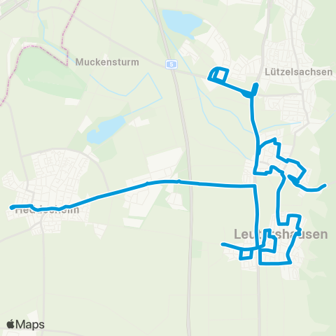 Verkehrsverbund Rhein-Neckar Hirschberg Heddesheim - Leutershausen - Großsachsen map