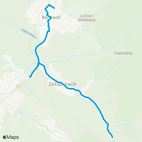 Verkehrsverbund Rhein-Neckar Rimbach - Zotzenb. - Münschb. - Hasenbühl - Unter-Mengelb. map