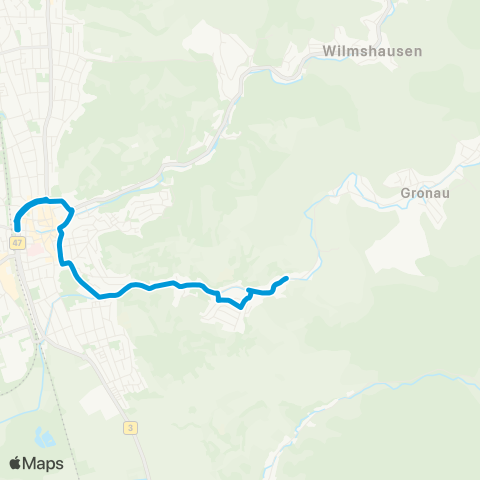 Verkehrsverbund Rhein-Neckar Bensheim Bensheim Bf - Zell - Gronau Am Mühlkandel - u. zurück map