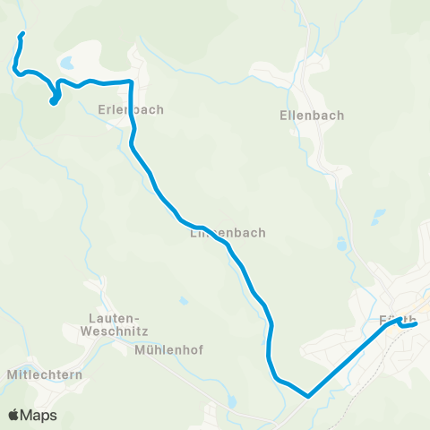 Verkehrsverbund Rhein-Neckar Fürth Seidenbach - Erlenbach - Linnenbach - Fürth map