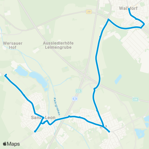 Verkehrsverbund Rhein-Neckar St.Leon-Rot St.Leon - Rot - Walldorf map