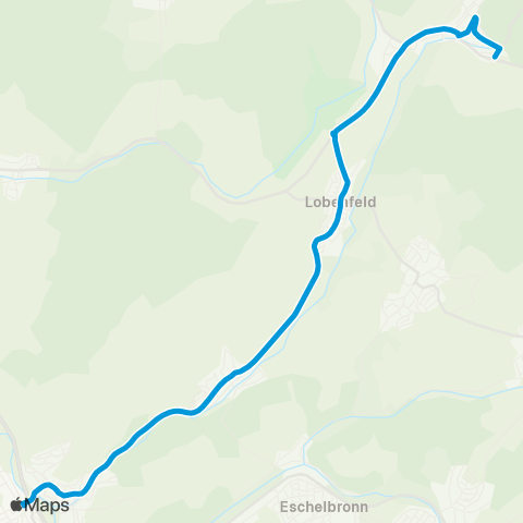 Verkehrsverbund Rhein-Neckar Meckesheim Meckesheim - Mönchzell - Lobbach map