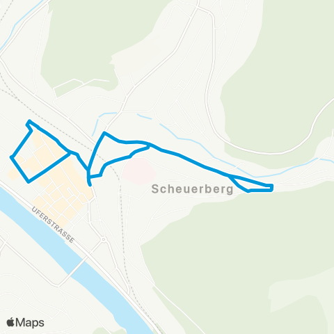 Verkehrsverbund Rhein-Neckar Eberbach Bahnhof - Neuer Markt - Holdergrund  und zurück map