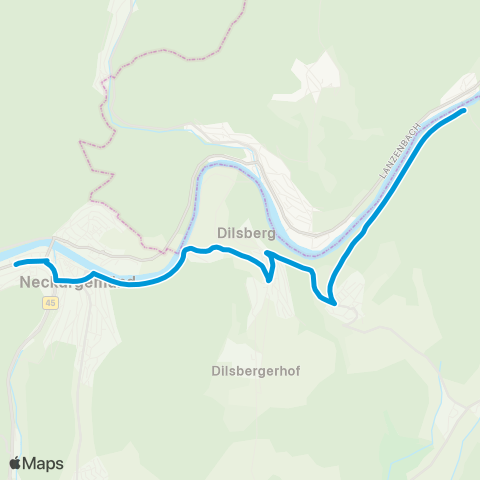 Verkehrsverbund Rhein-Neckar Neckargemünd Neckargem. / Rainbach-Dilsberg / Mückenloch / Neckarhäuserhof map