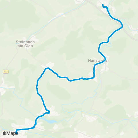 Verkehrsverbund Rhein-Neckar Glan-Münchweiler - Nanzdietschweiler - Börsborn - Gries - Sand - Schönenberg-Kübelberg map