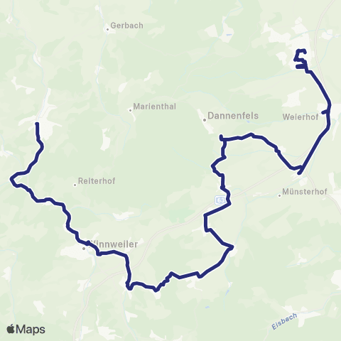 Reisedienst Krauss & Wolff Reisen GmbH Rockenhausen - Winnweiler - Kirchheimbolanden - Eisenberg map