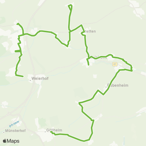 Reisedienst Krauss & Wolff Reisen GmbH Kirchheimbolanden - Zellertal - Göllheim - Eisenberg map