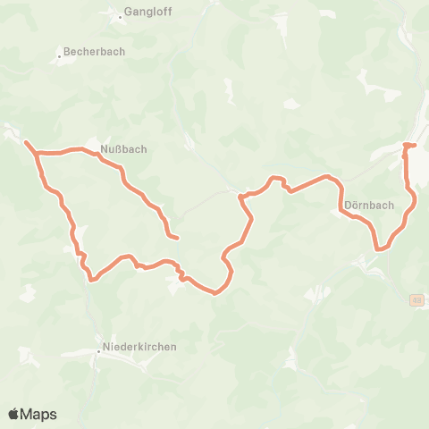 Reisedienst Krauss & Wolff Reisen GmbH Rockenhausen - Dörrmoschel - Nußbach map