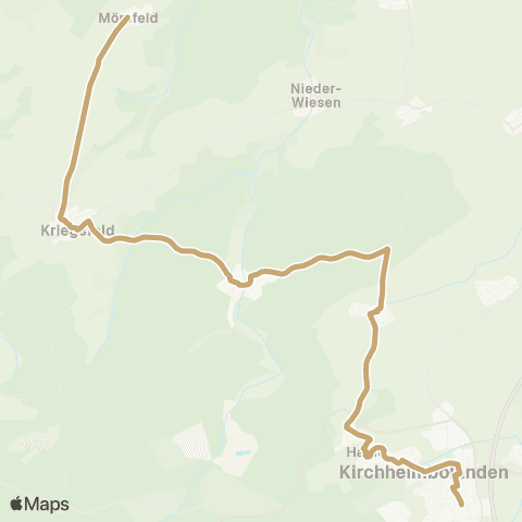 Reisedienst Krauss & Wolff Reisen GmbH Alsenz - Kriegsfeld - Kirchheimbolanden map