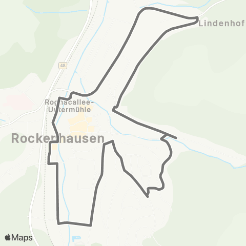 Reisedienst Krauss & Wolff Reisen GmbH RockiBus Rockenhausen: Bahnhof - Bergstadt - Bahnhof map