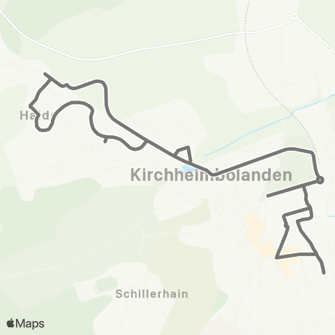 Reisedienst Krauss & Wolff Reisen GmbH ResidenzRenner Kirchheimbolanden: Bahnhof - Haide - Bahnhof map
