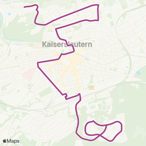 Stadtwerke Kaiserslautern Verkehrs-AG Sonnenberg - Stadtmitte - Hauptbahnhof - Betzenberg map