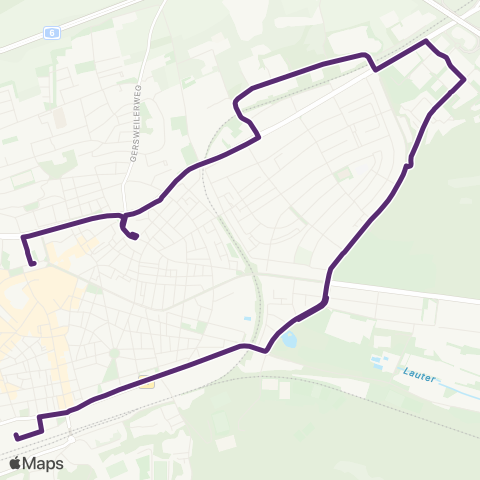Stadtwerke Kaiserslautern Verkehrs-AG Hbf - PRE-Park - Hertelsbrunnenring - Stadtmitte map