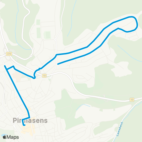 Verkehrsverbund Rhein-Neckar PS Exerzierplatz - Wasserturm - Exerzierplatz map