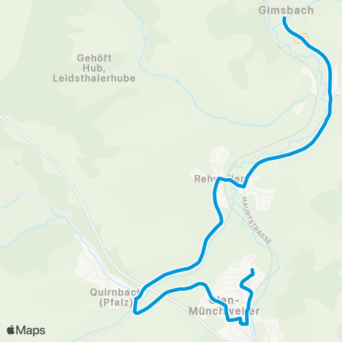Verkehrsverbund Rhein-Neckar Herschweiler-Pettersheim - Langenbach - Quirnbach - Glan-Münchweiler map