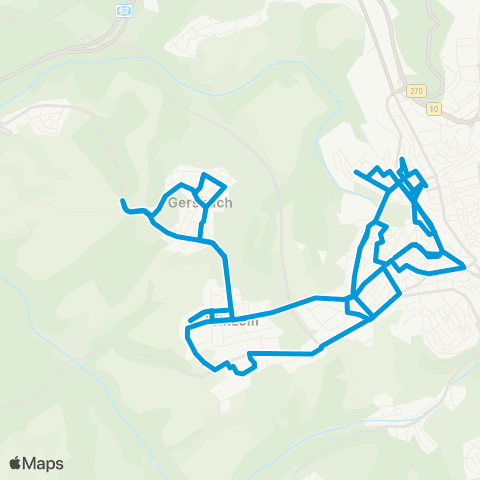 Verkehrsverbund Rhein-Neckar Pirmasens Hbf - Exerzierpl. - Gersbach - Windsberg map