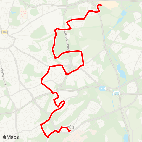VRR BO-Harpen - Laer - Altenbochum - Steinkuhl - Querenburg map