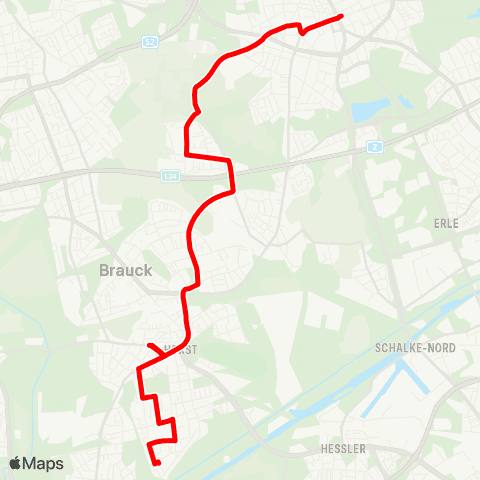 VRR GE-Buer - Beckhausen - Horst - Horst-Süd map