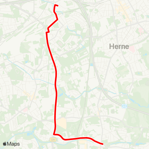 VRR Herne REAL-Warenhaus - Bochum Hannibal EKC - Zeche Constantin map