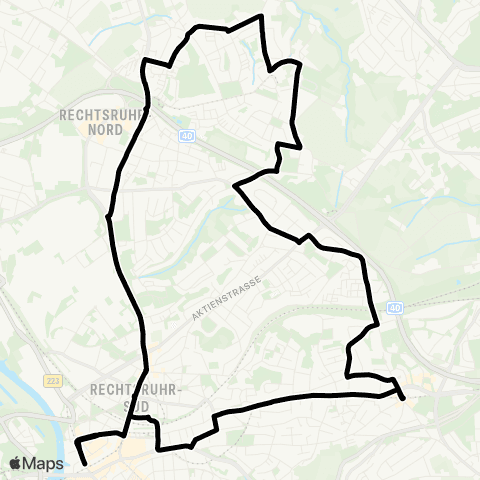 VRR Mülheim Stadtmitte - Heißen - Dümpten - Mülheim Stadtmitte map