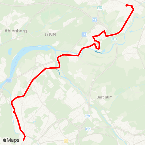 VRR Schwerte Bf - Hagen Boele - Hagen Bf map