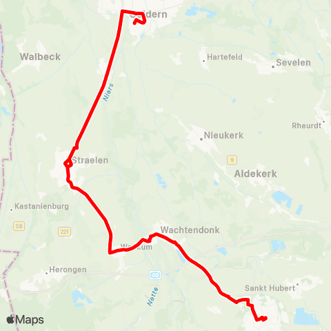 VRR Wesel - Rees - Empel map