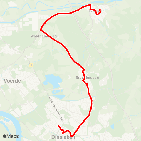 VRR Hünxe - Dinslaken map