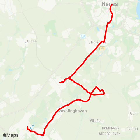 VRR Neuss Landestheater - Wevelinghoven Marktplatz map