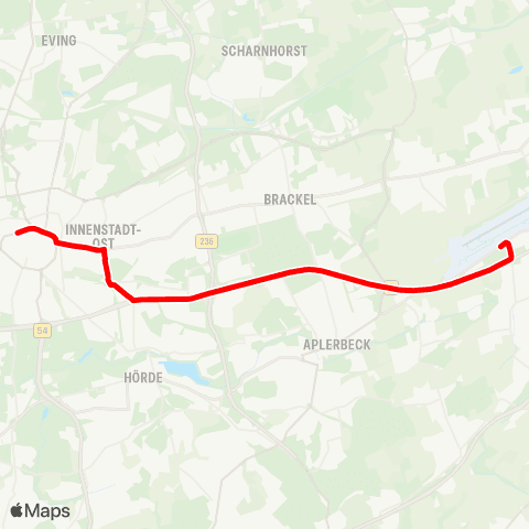 VRR Dortmund Hbf - DO-Airport map