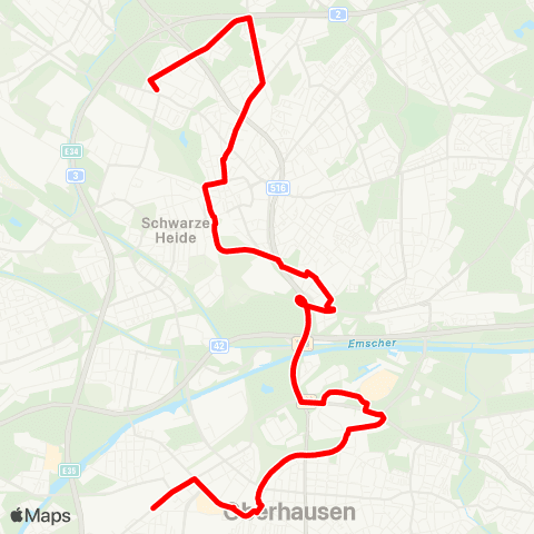 VRR Zeche Minister Stein - Huckarde Bushof map