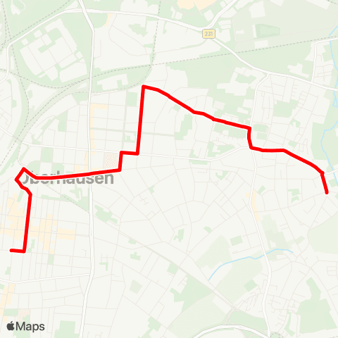 VRR Dümpten - Bertha v. Suttner Gymn. - OB Hbf. - Anne Frank RS map
