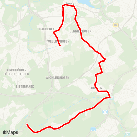 VRR Vinklöther Mark - DO-Hörde Bf map