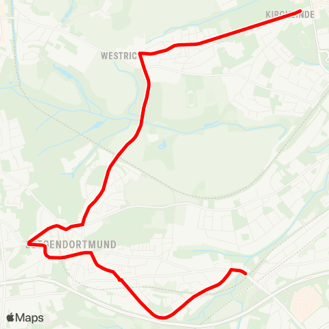 VRR Germania - Kirchlinde Zentrum map