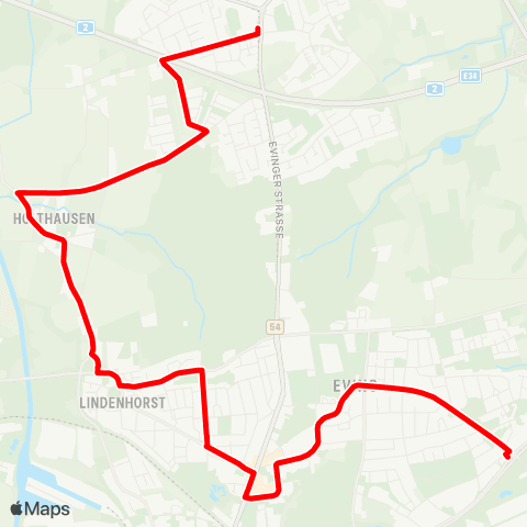 VRR Hördemannshof - DO-Mengede Bf map