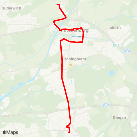 VRR Becklemer Heide - Erin West map