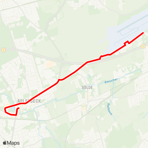 VRR Aplerbeck - DO-Airport map