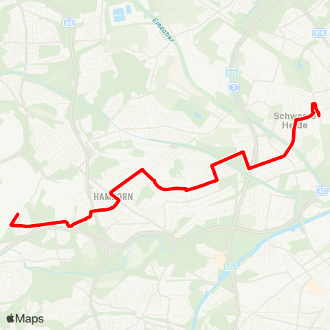 VRR DU-Bruckhausen - Hamborn - Obermarxloh - DU-Neumühl - OB-Buschhausen - OB-Sterkrade map