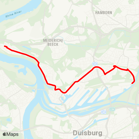 VRR DU-Beeckerwerth - Laar - Ruhrort Mittelmeiderich - DU-Obermeiderich map