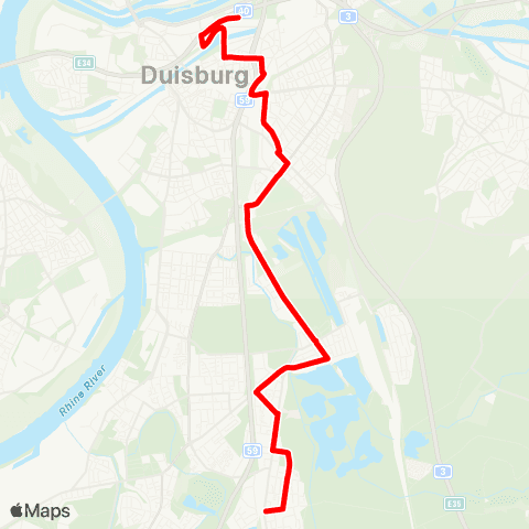 VRR DU-Kaßlerfeld - Stadtmitte - Neudorf - Wedau - Buchholz - DU-Großenbaum map