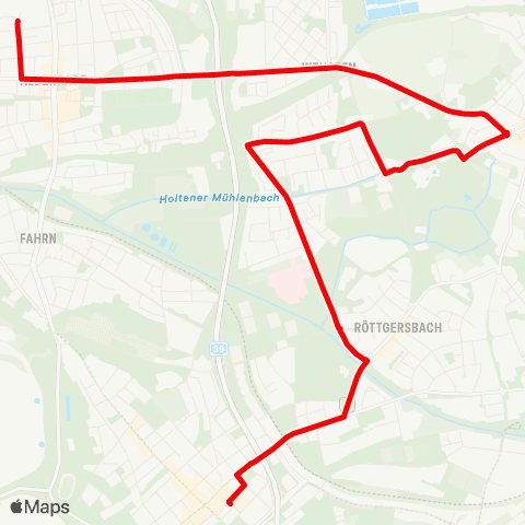 VRR DU-Marxloh - OB-Holten - DU-Wehofen - DU-Walsum map