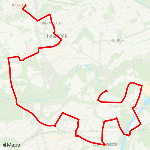 VRR DU - Neumühl - Röttgersbach - Marxloh - DU-Hamborn - Meiderich map