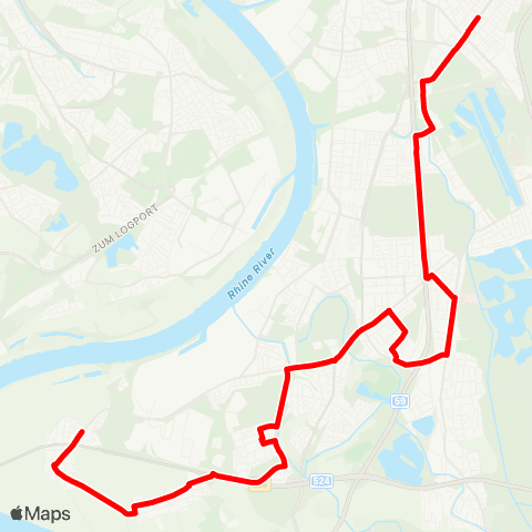 VRR DU-Bissingheim - DU-Gesamtschule  Großenbaum map