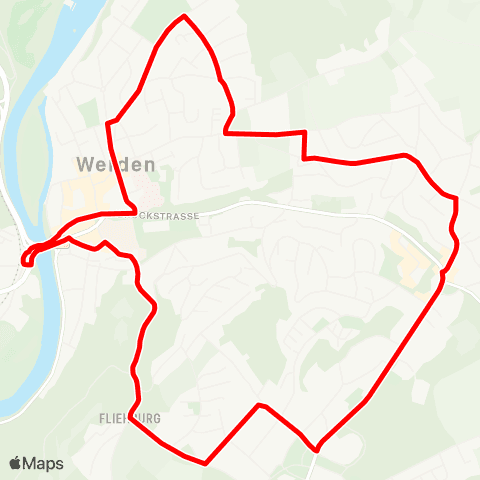 VRR Werden - Heidhausen - Fischlaken - Werden map