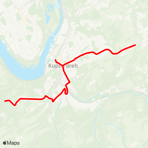 VRR Grunewald - Asbachtal - Nasse - Kupferdreh Bf map