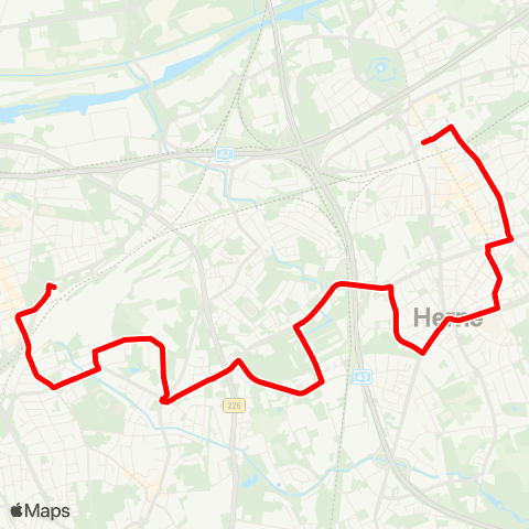 VRR Herne Bf - Hölkeskampring - Regenkamp ( - Südstr. - Bobenfeld - Solbad - HER-Wanne-Eickel Hbf ) map