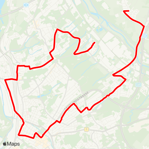 VRR HA-Fley - Helfe - Loxbaum - Boelerheide - Hagen Hbf - Stadtmitte - Garenfeld map