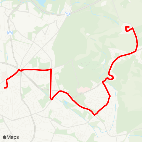 VRR D-Knittkuhl - Gerresheim, Rathaus - Grafenberg - D-Derendorf - D-Derendorf, St.-Vinzenz-Krankenhaus map