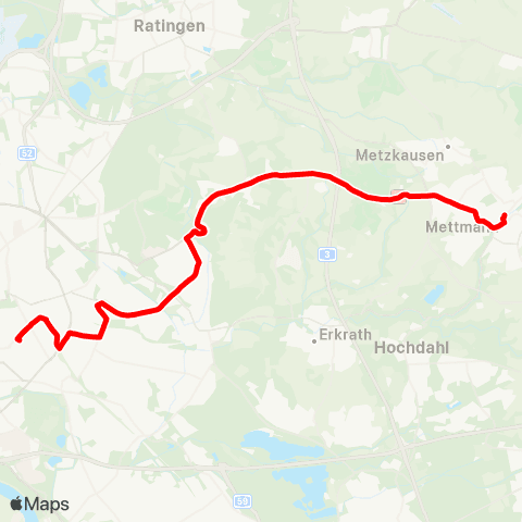 VRR Düsseldorf Hbf - Kettwiger Straße - D-Gerresheim - Mettmann-Zentrum - Mettmann, Jubiläumsplatz map