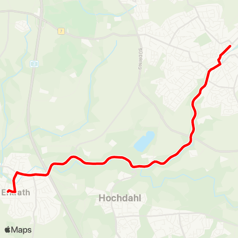 VRR Mettmann, Seibelstraße - Jubiläumsplatz - ME-Zentrum - ME-Neanderthal - Erkrath, Stadthalle - Erkrath map