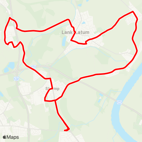 VRR Meerbusch, Haus Meer - Ilverich - Nierst - Lank - Bösinghoven - Meerbusch, Haus Meer map